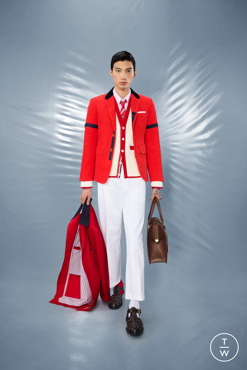 Fashion Week New York Resort 2025 look 25 from the Thom Browne collection menswear