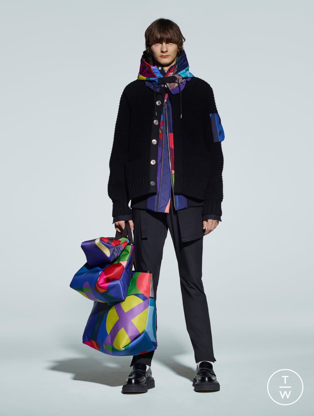 Fashion Week Paris Fall/Winter 2021 look 24 from the Sacai collection menswear