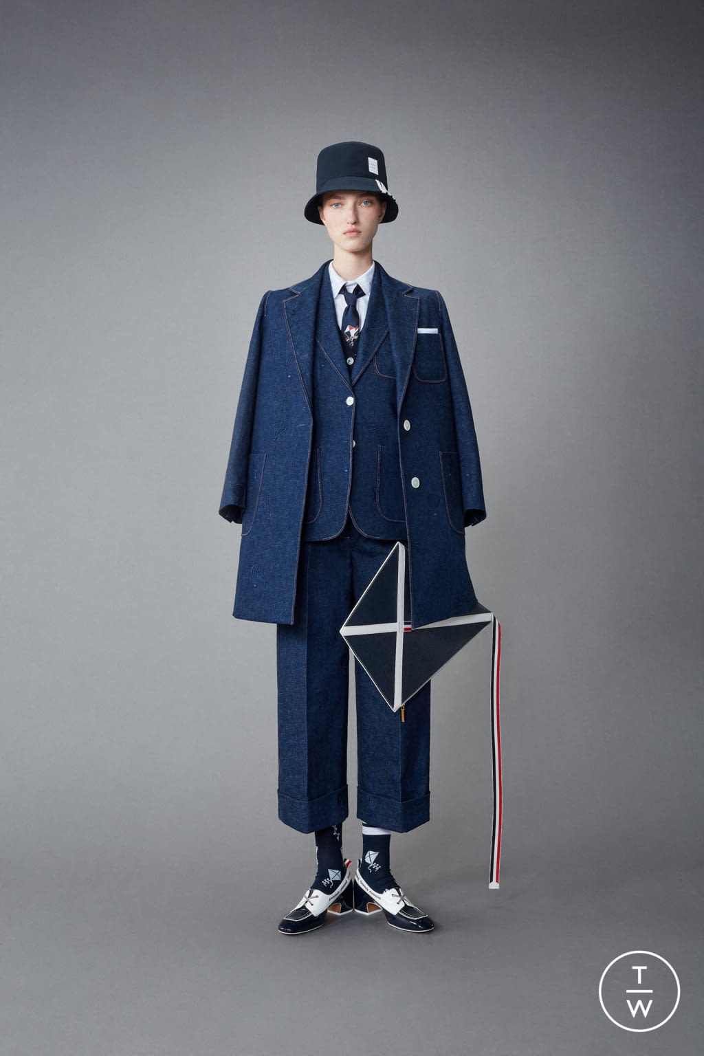 Fashion Week Paris Resort 2022 look 24 from the Thom Browne collection womenswear
