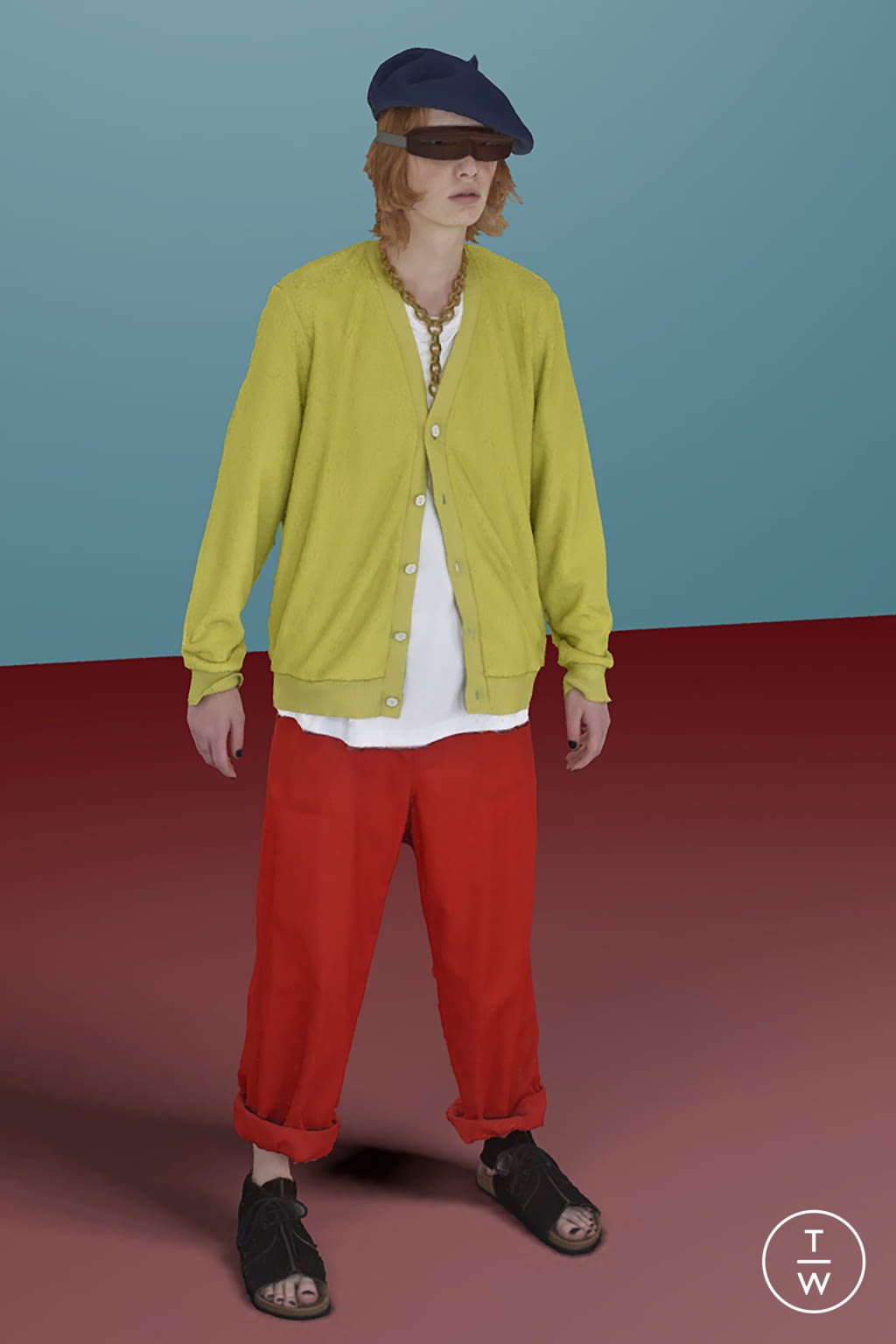 Fashion Week Paris Spring/Summer 2021 look 24 from the Undercover collection menswear