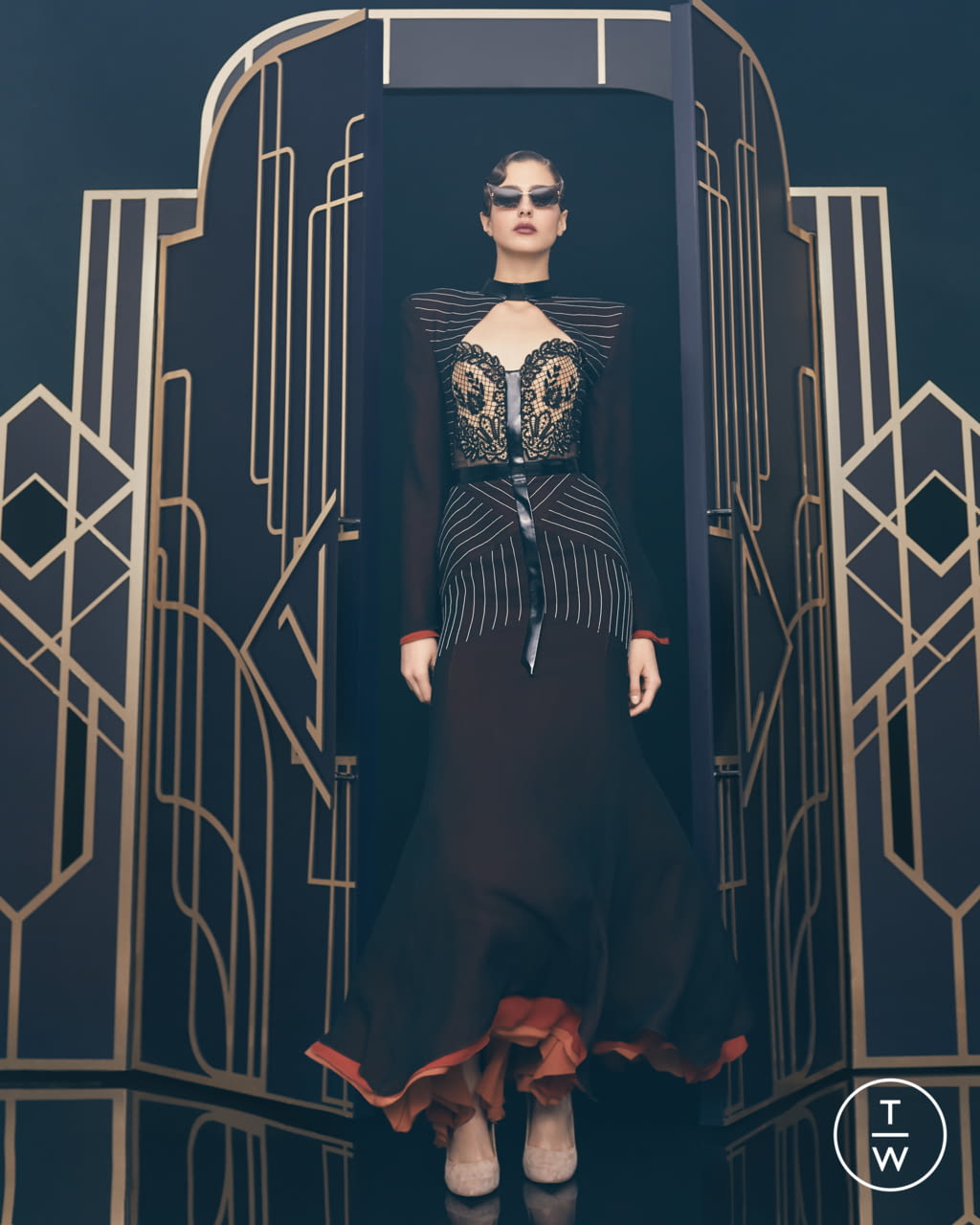 Fashion Week Paris Spring/Summer 2021 look 24 from the Ulyana Sergeenko collection couture