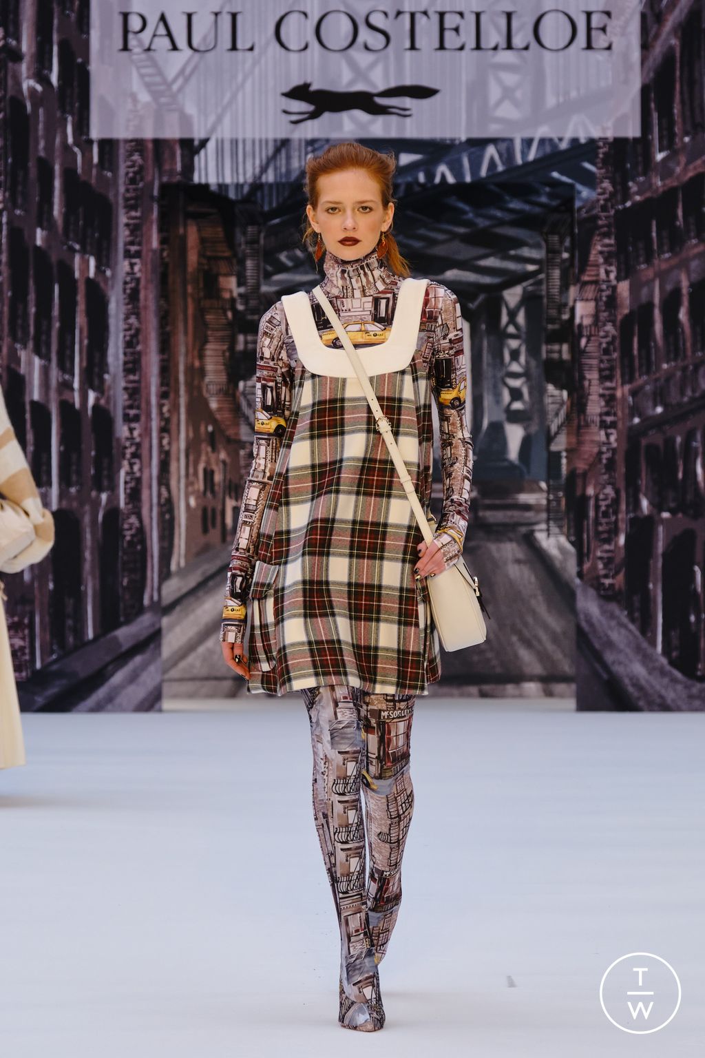 Fashion Week London Fall/Winter 2024 look 8 from the Paul Costelloe collection womenswear