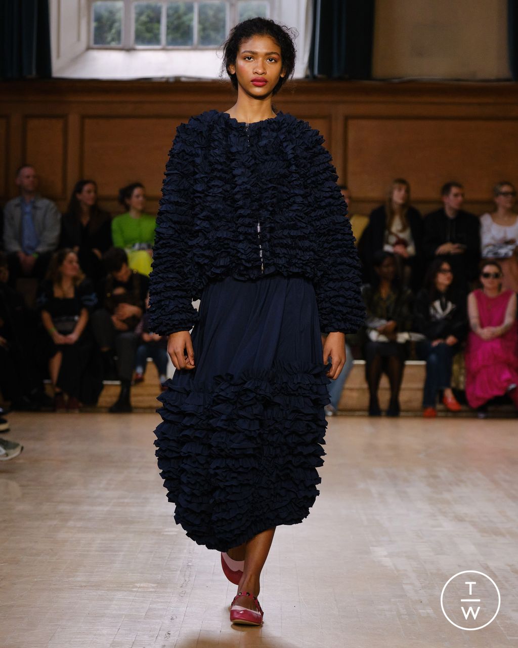 Fashion Week London Fall/Winter 2024 look 7 from the Molly Goddard collection womenswear