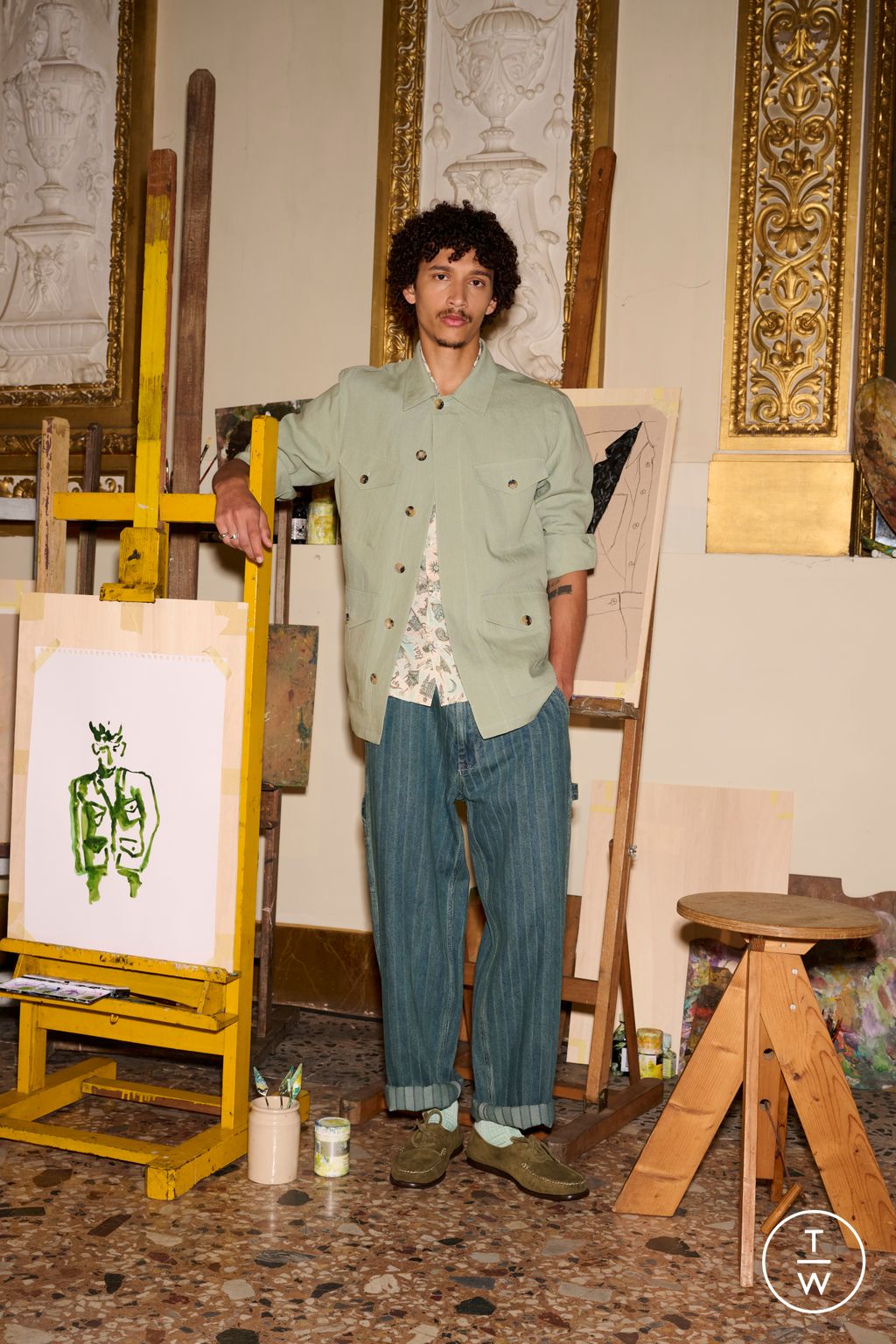 Fashion Week Paris Resort 2025 look 3 from the Paul Smith collection 男装