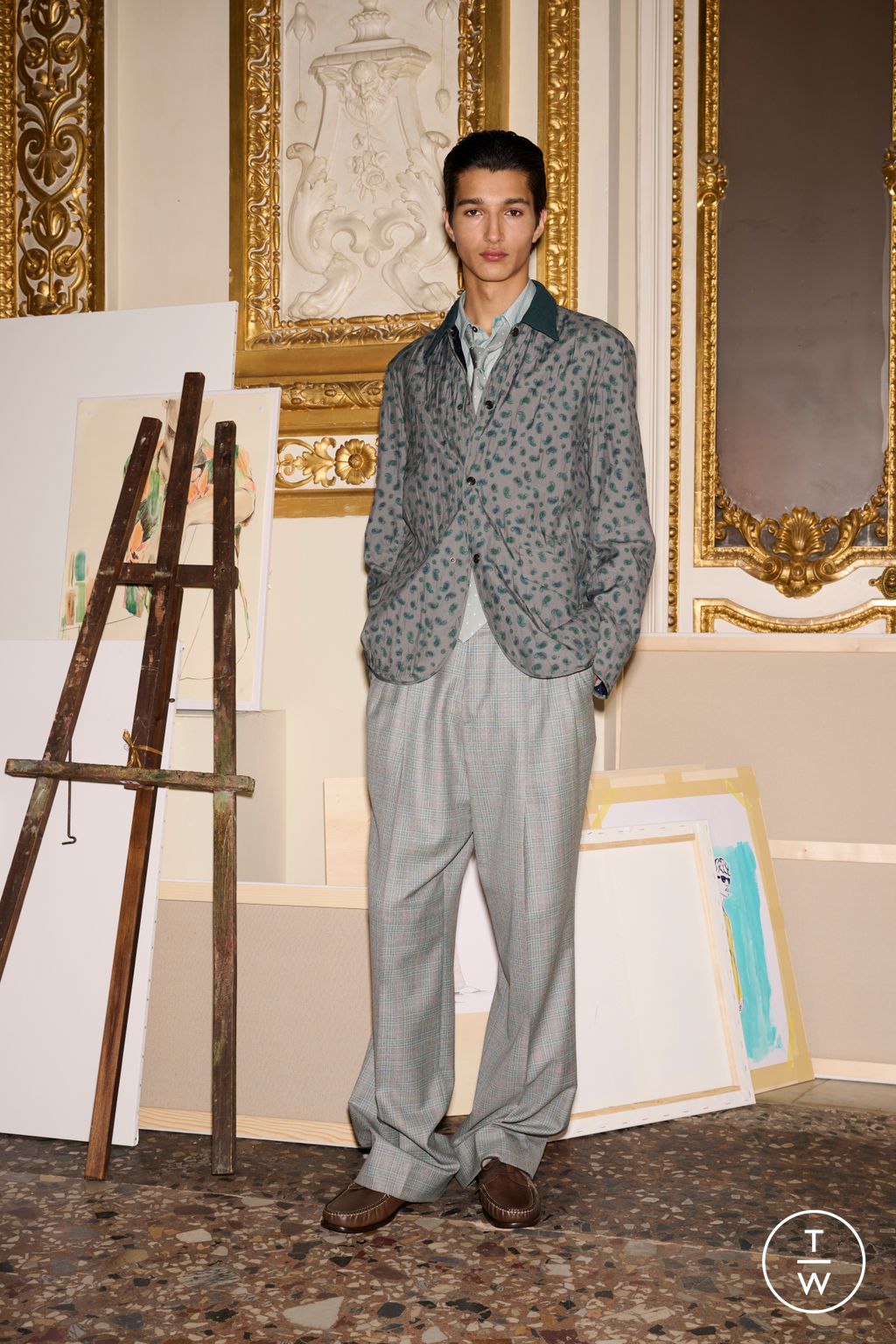Fashion Week Paris Resort 2025 look 5 from the Paul Smith collection 男装