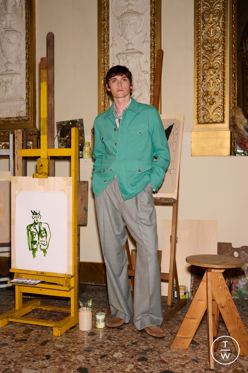 Fashion Week Paris Resort 2025 look 8 from the Paul Smith collection 男装