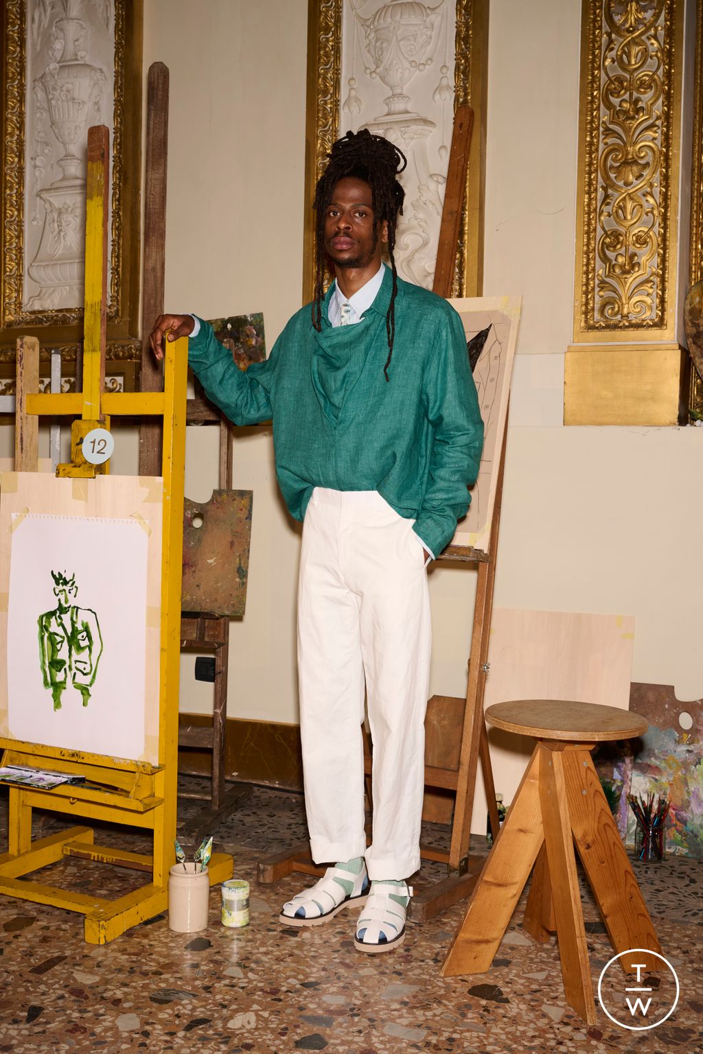 Fashion Week Paris Resort 2025 look 9 from the Paul Smith collection 男装