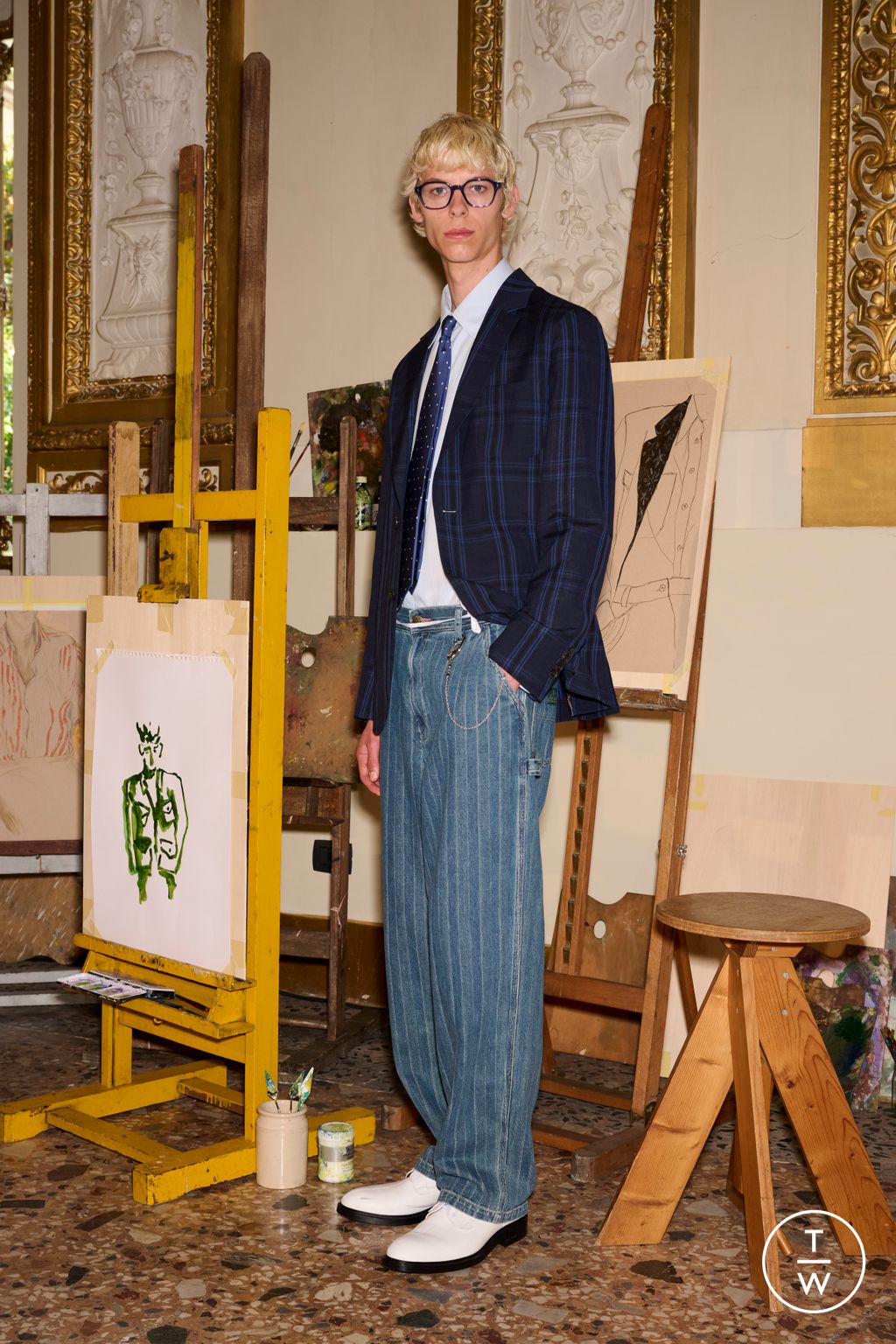 Fashion Week Paris Resort 2025 look 15 de la collection Paul Smith menswear