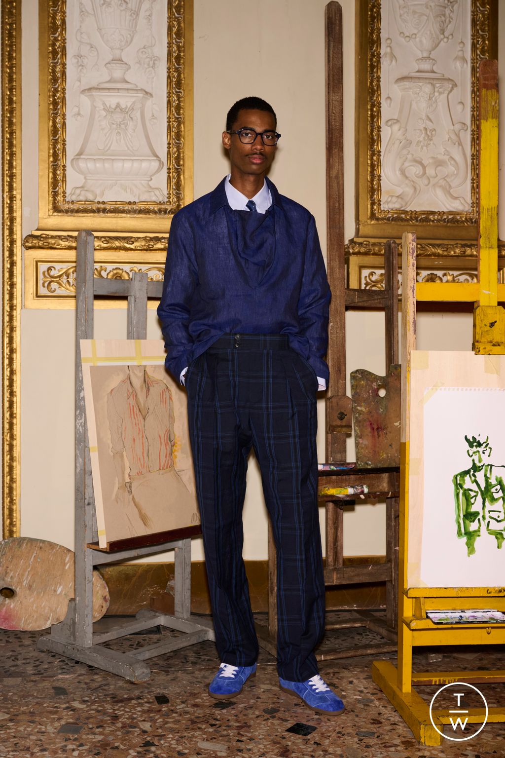 Fashion Week Paris Resort 2025 look 17 from the Paul Smith collection menswear