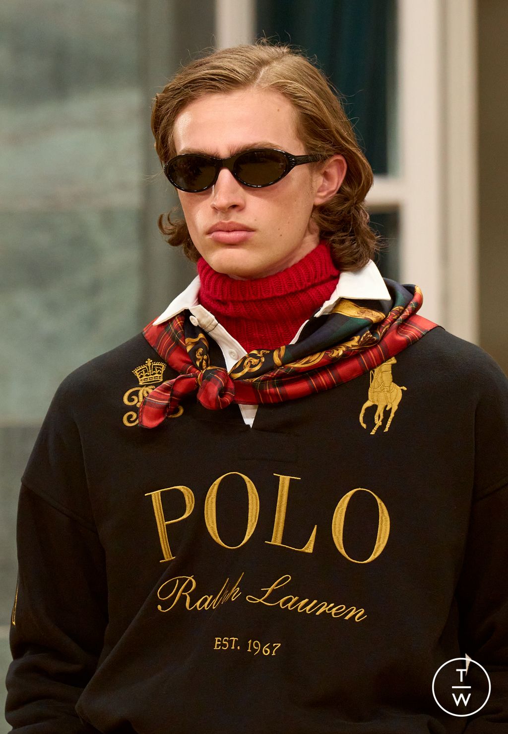 Fashion Week Milan Fall/Winter 2026 look 26 from the Polo Ralph Lauren collection menswear accessories