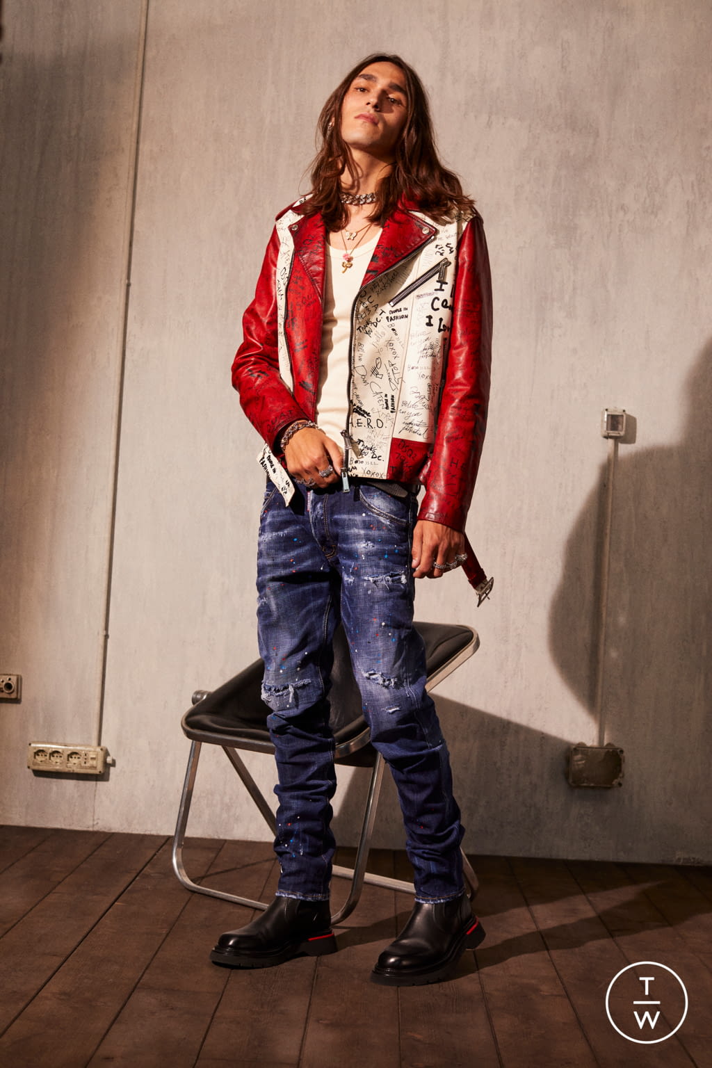 Fashion Week Milan Resort 2022 look 25 from the Dsquared2 collection 男装