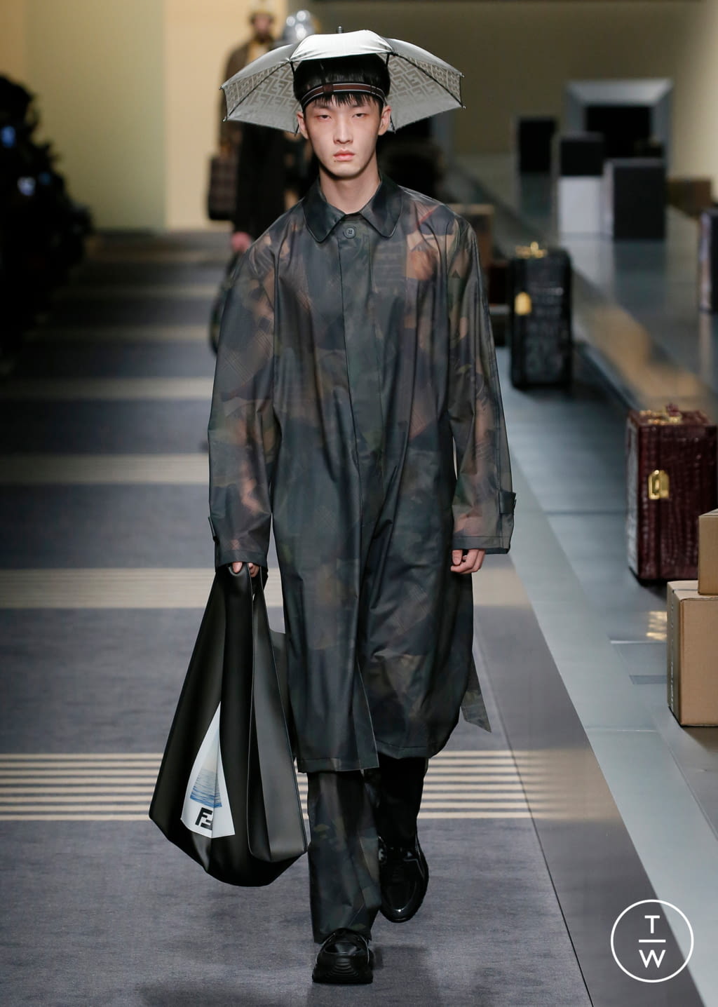 Fashion Week Milan Fall/Winter 2018 look 25 from the Fendi collection menswear