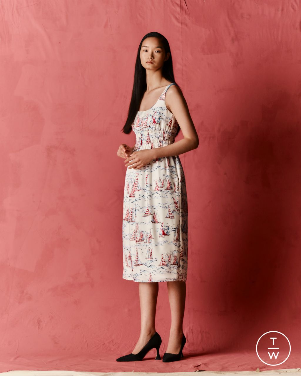 Fashion Week London Pre-Fall 2026 look 36 from the Emilia Wickstead collection 女装