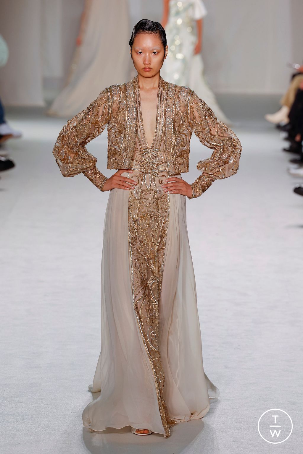 Fashion Week Paris Spring/Summer 2023 look 7 from the Elie Saab collection couture