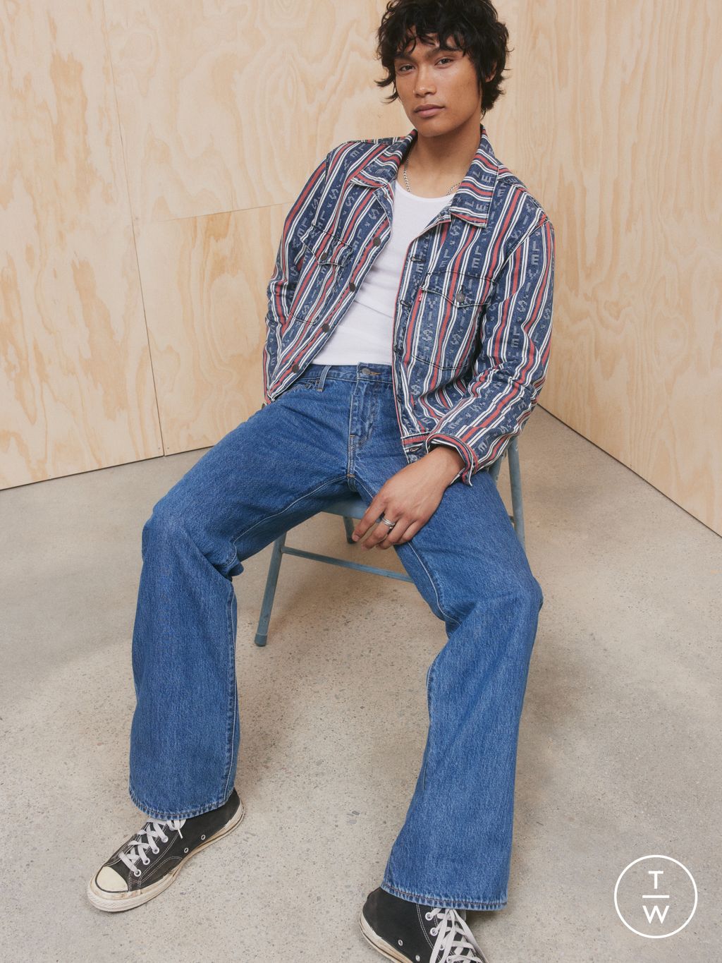 Fashion Week Paris Spring/Summer 2025 look 40 from the Levi’s® collection womenswear