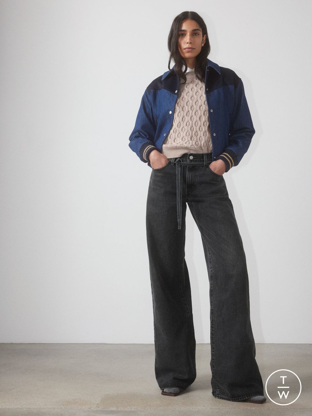 Fashion Week Paris Spring/Summer 2025 look 45 from the Levi’s® collection womenswear