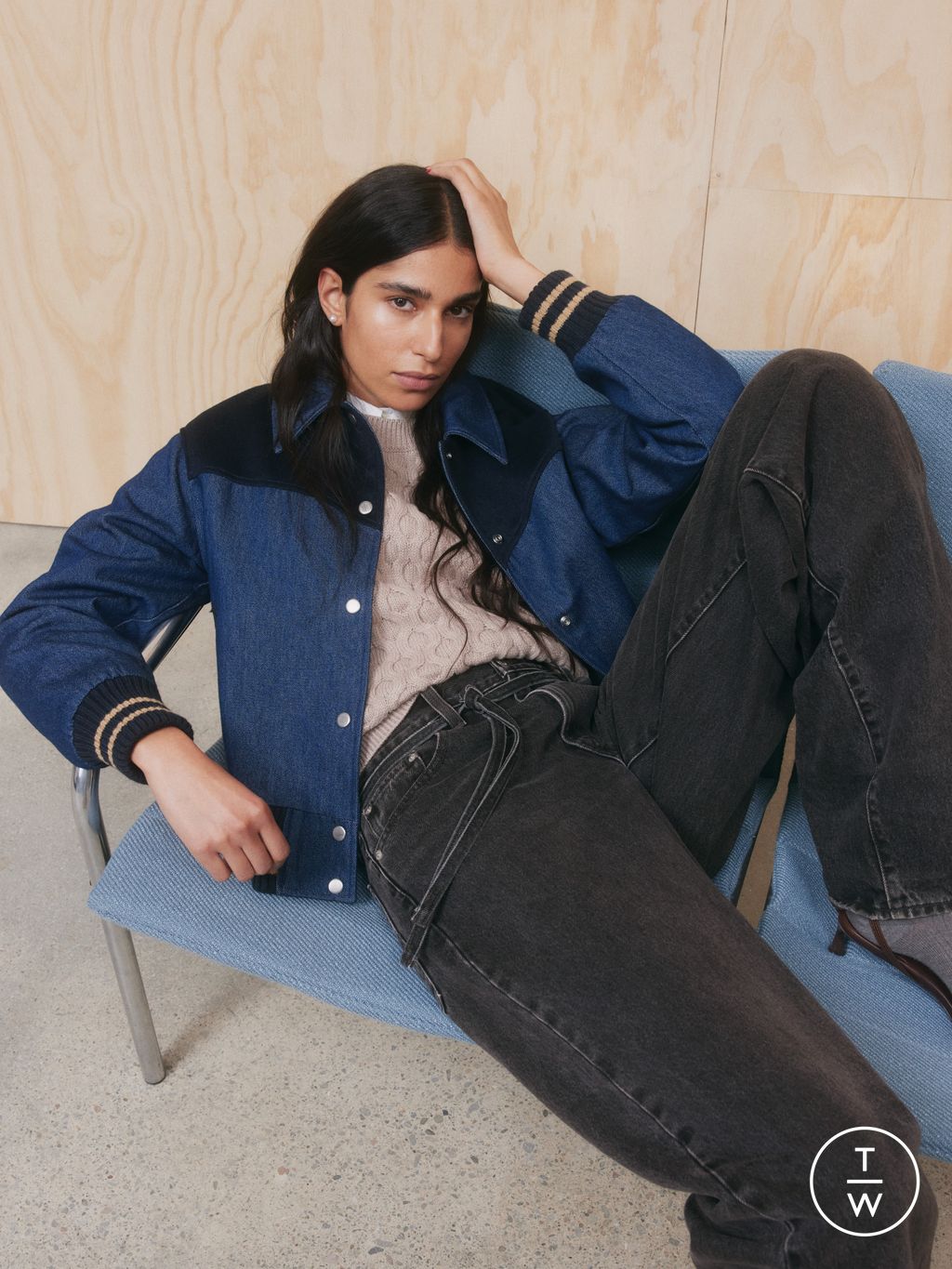 Fashion Week Paris Spring/Summer 2025 look 46 from the Levi’s® collection womenswear