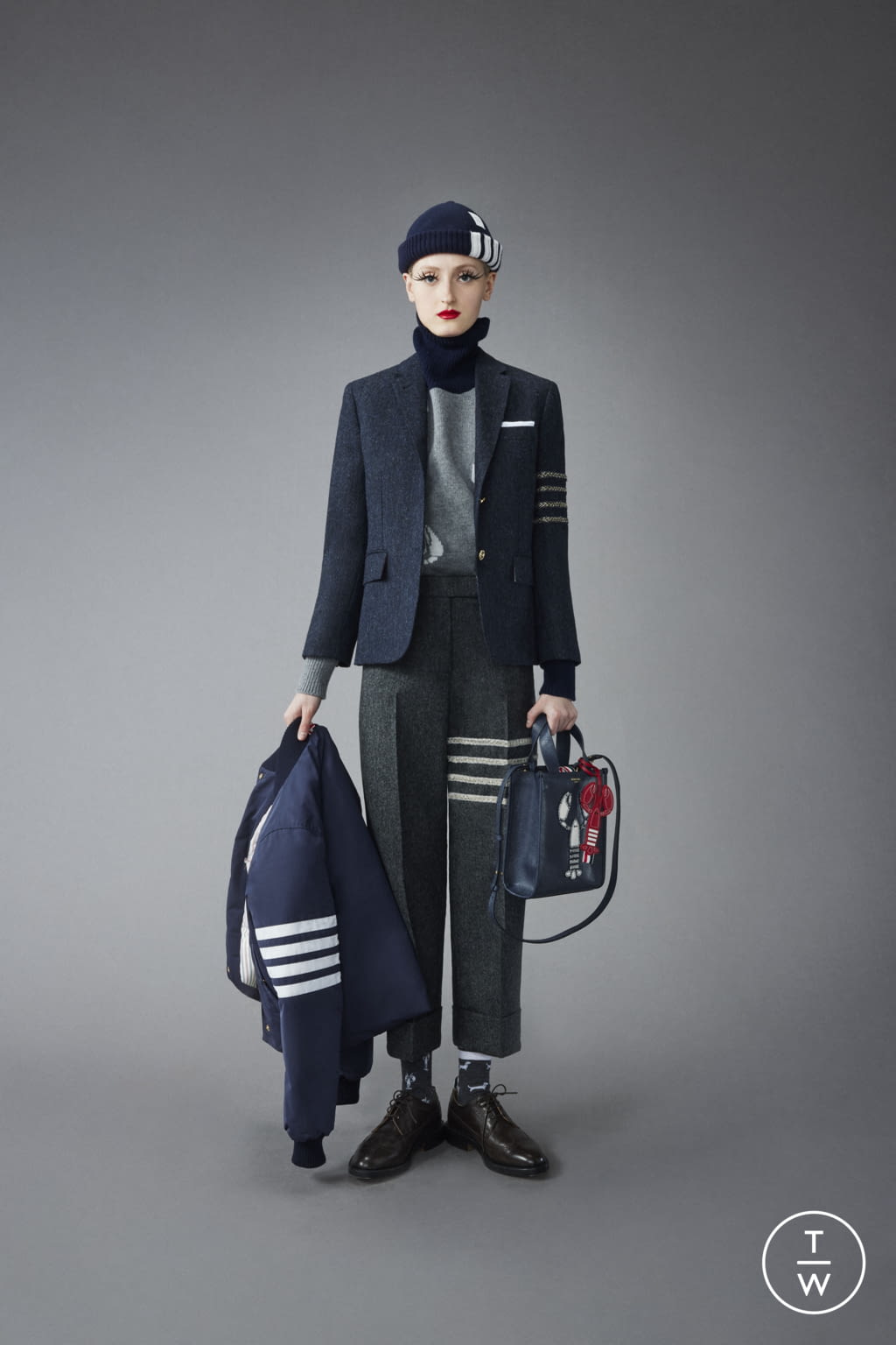 Fashion Week New York Pre-Fall 2022 look 26 from the Thom Browne collection 女装
