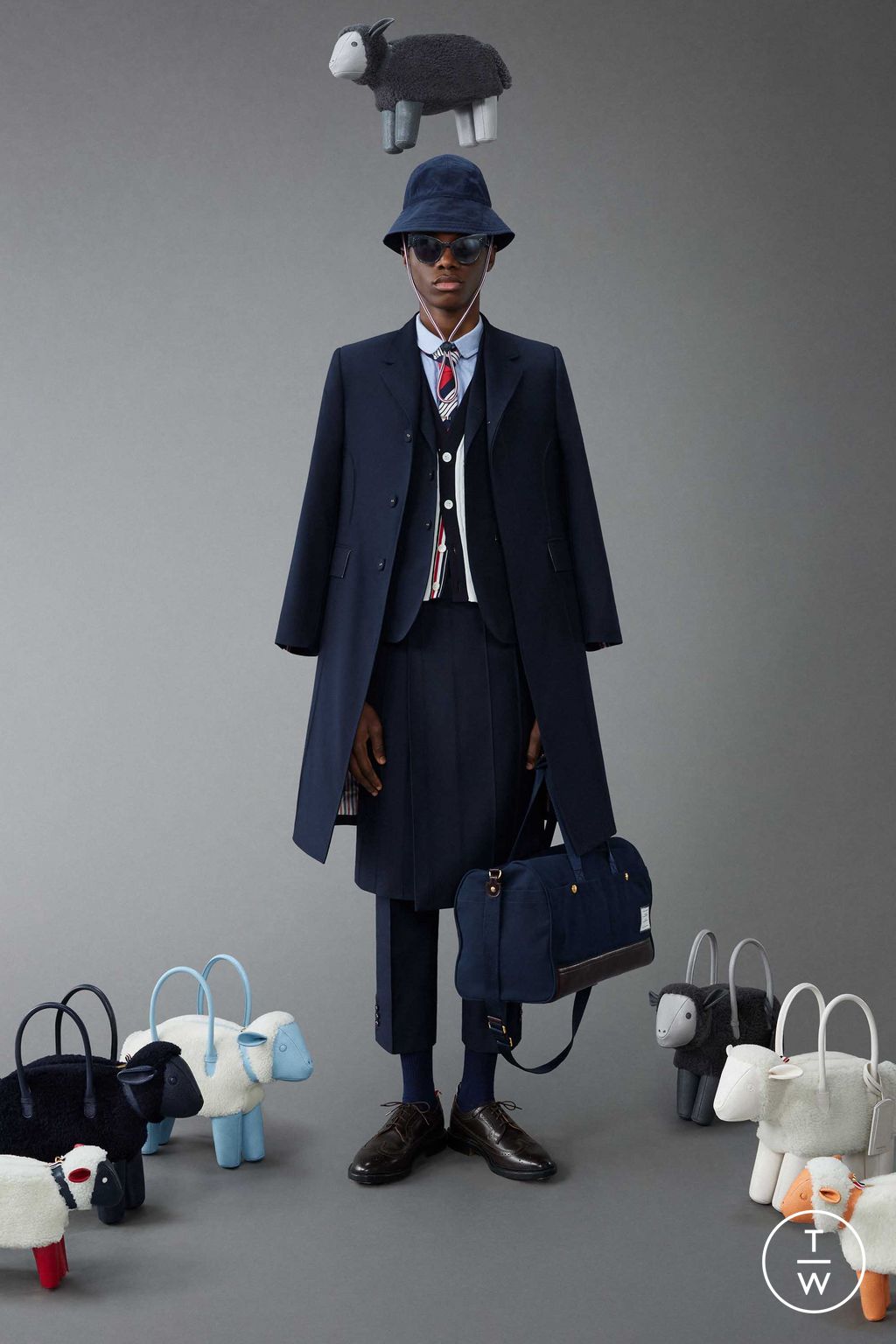 Fashion Week New York Resort 2024 look 26 from the Thom Browne collection menswear
