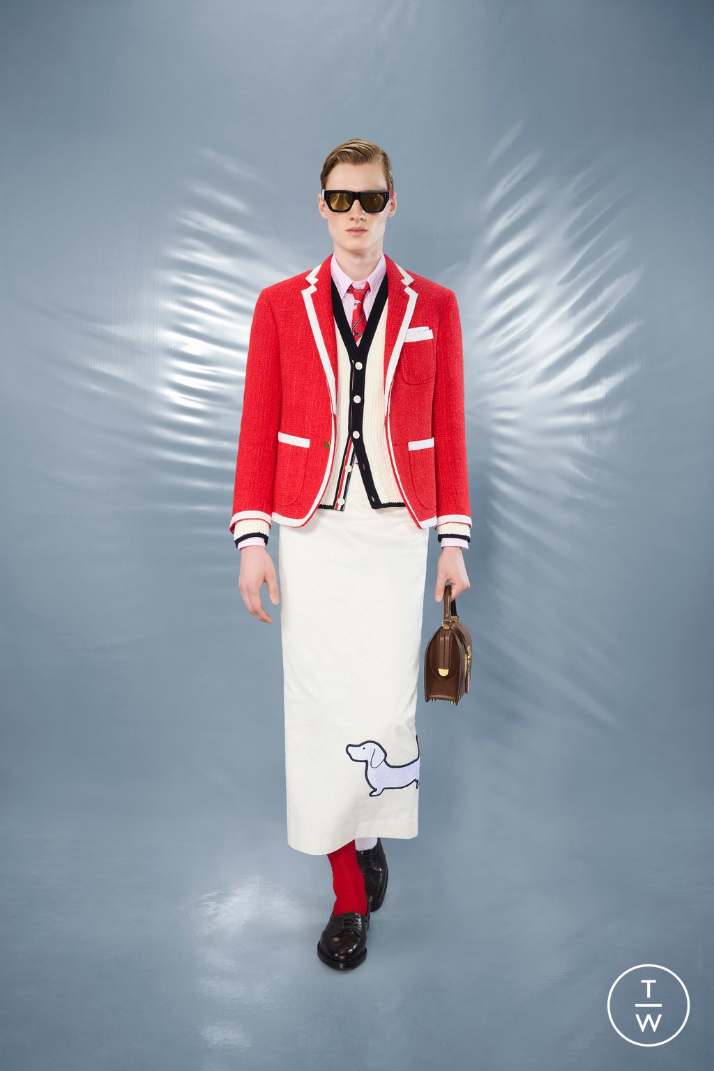 Fashion Week New York Resort 2025 look 28 from the Thom Browne collection menswear