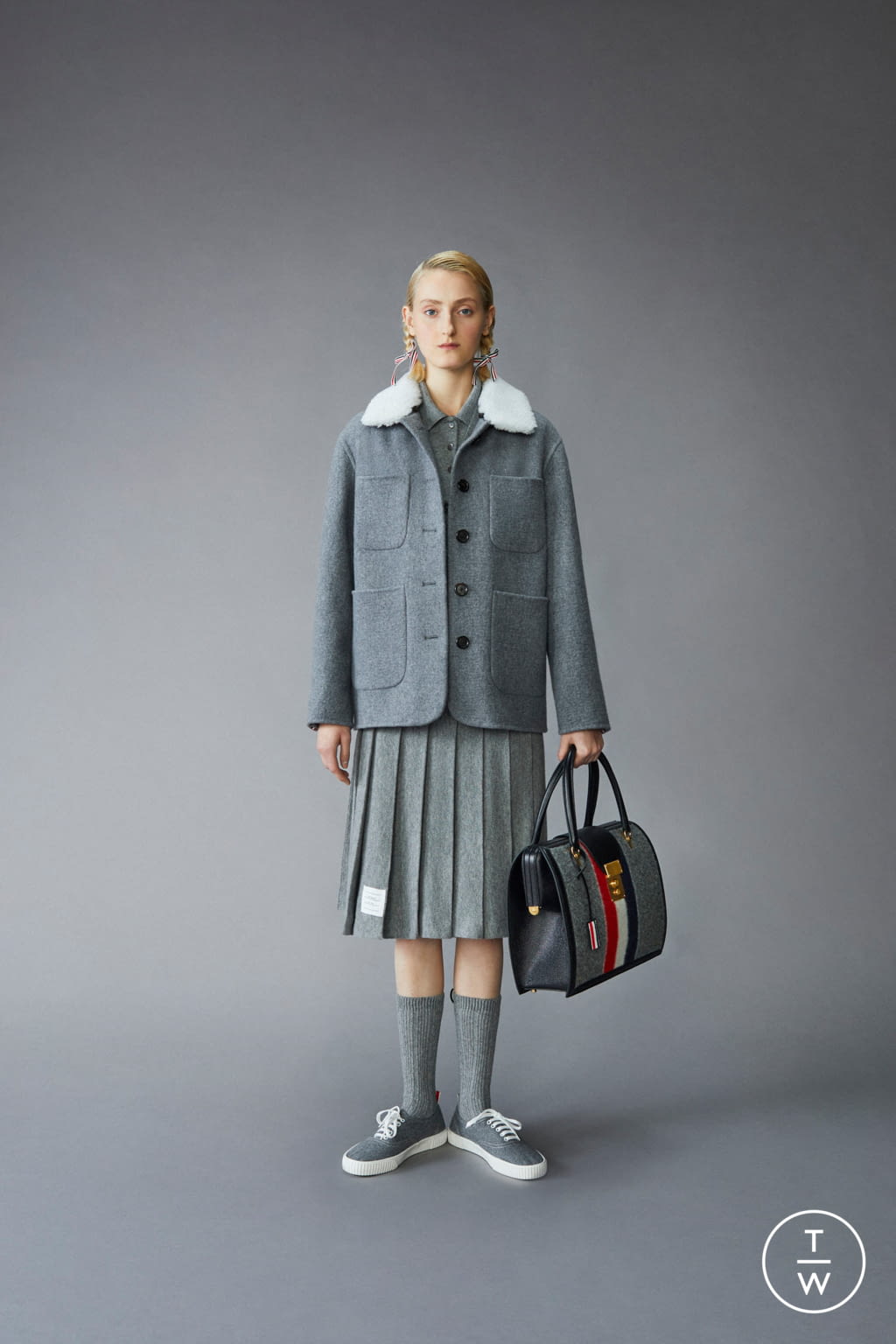 Fashion Week Paris Pre-Fall 2021 look 27 from the Thom Browne collection womenswear