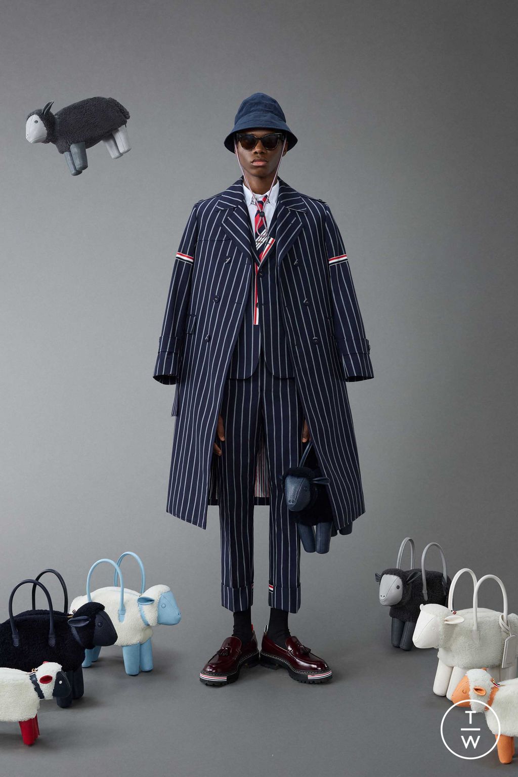 Fashion Week New York Resort 2024 look 27 from the Thom Browne collection menswear