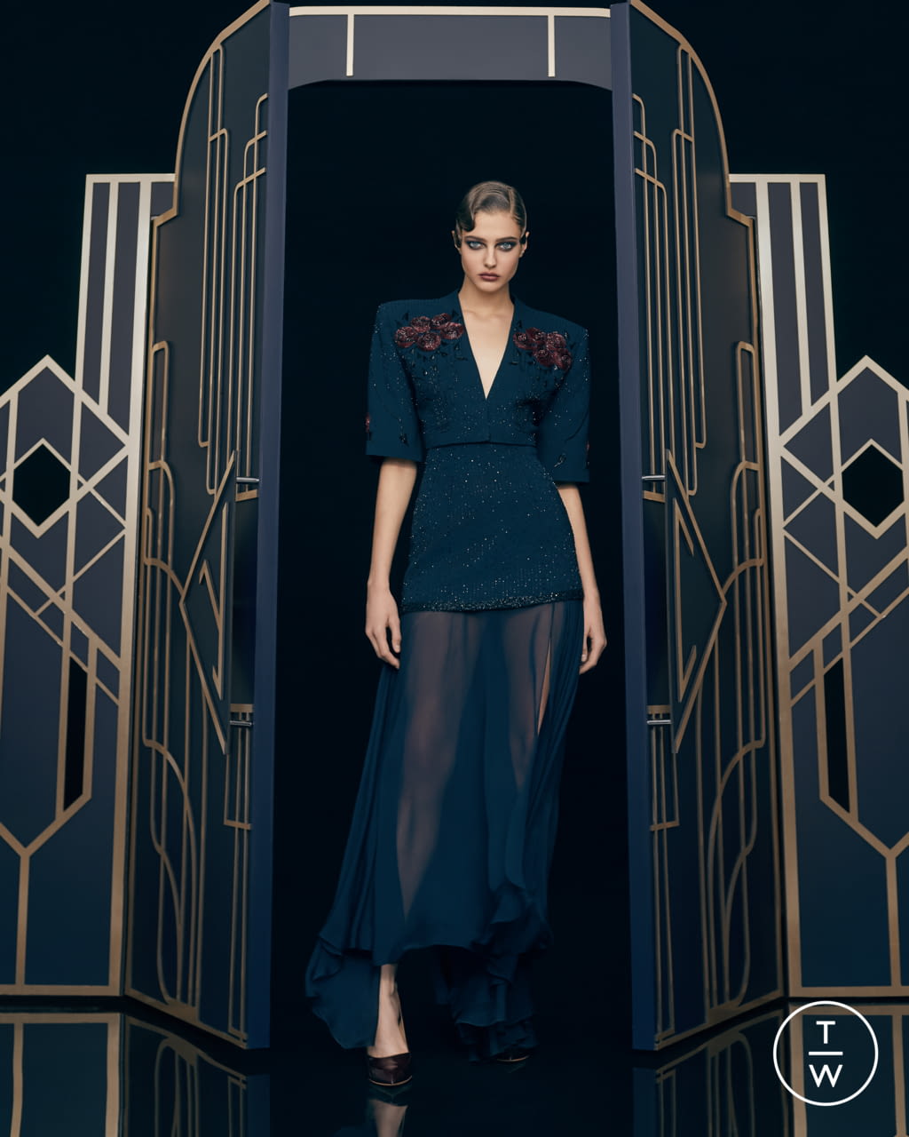 Fashion Week Paris Spring/Summer 2021 look 26 de la collection Ulyana Sergeenko couture