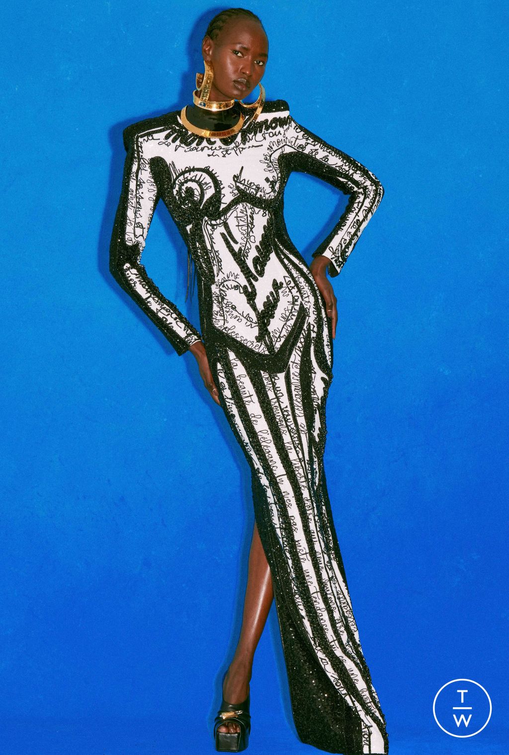 Fashion Week Paris Resort 2025 look 28 from the Balmain collection womenswear