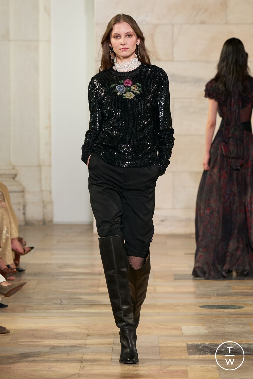 Fashion Week New York Fall/Winter 2025 look 28 from the Ralph Lauren collection womenswear