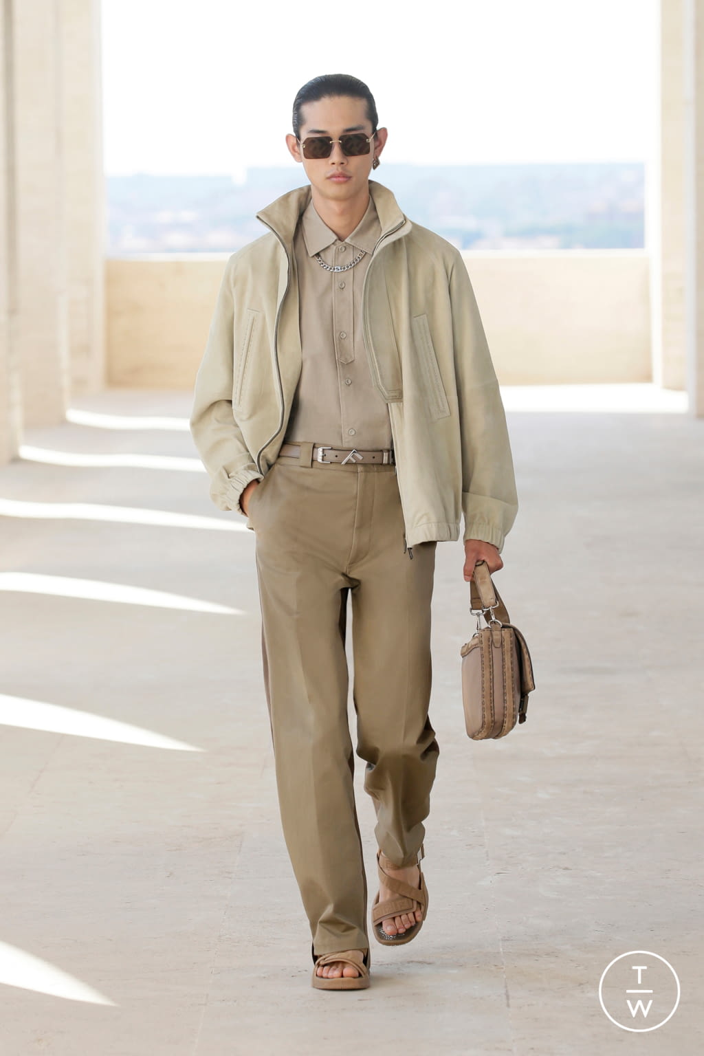 Fashion Week Milan Spring/Summer 2022 look 28 from the Fendi collection menswear