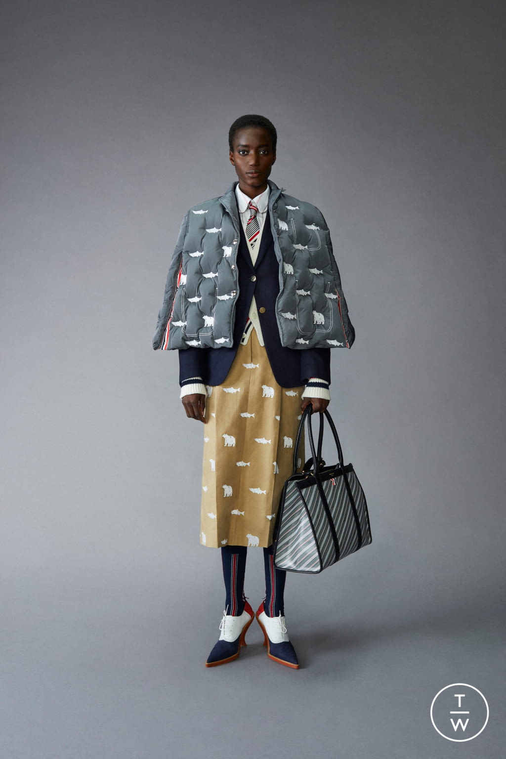 Fashion Week Paris Pre-Fall 2021 look 29 from the Thom Browne collection womenswear
