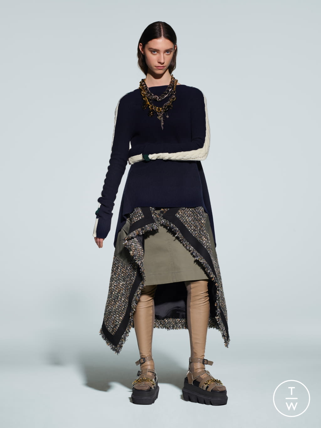 Fashion Week Paris Pre-Fall 2021 look 29 from the Sacai collection 女装