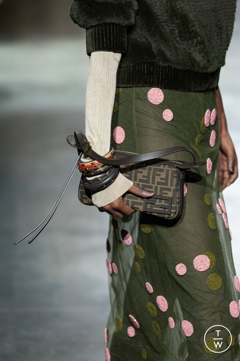 Fashion Week Milan Fall/Winter 2024 look 23 from the Fendi collection womenswear accessories