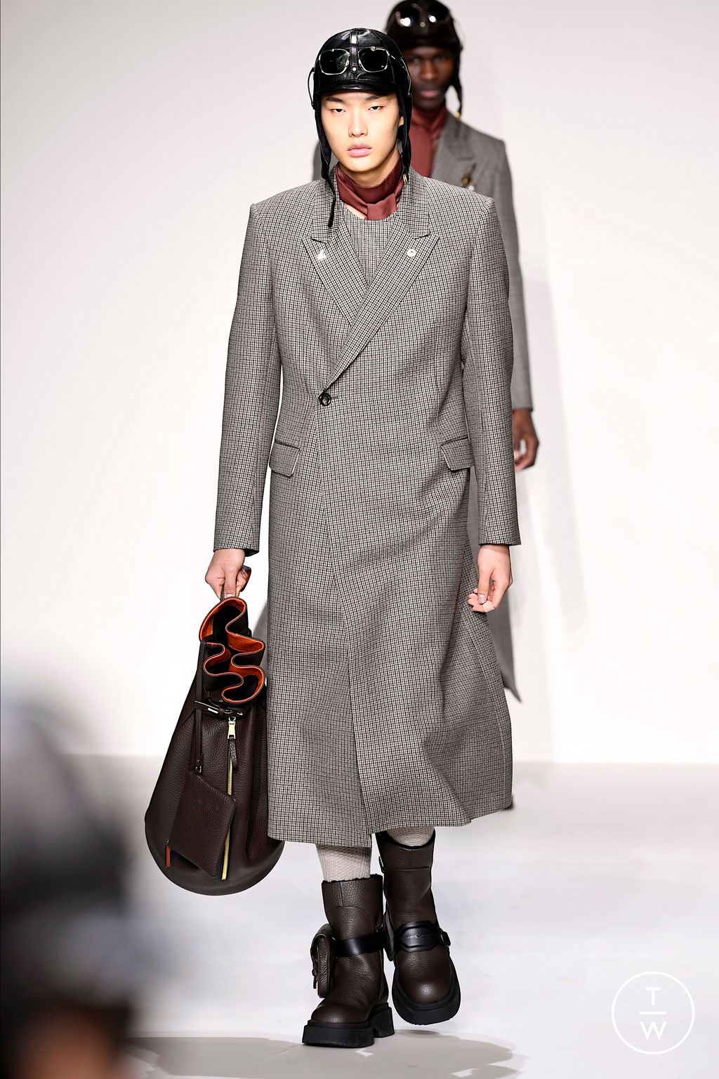 Fashion Week Milan Fall/Winter 2023 look 7 from the Emporio Armani collection 男装