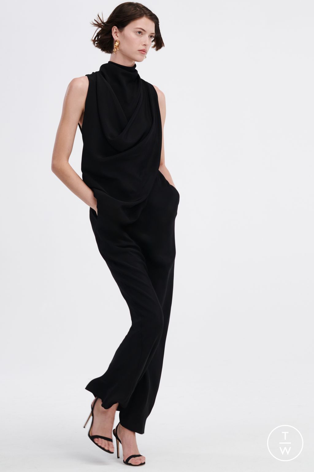 Fashion Week New York Pre-Fall 2024 look 3 from the Brandon Maxwell collection womenswear
