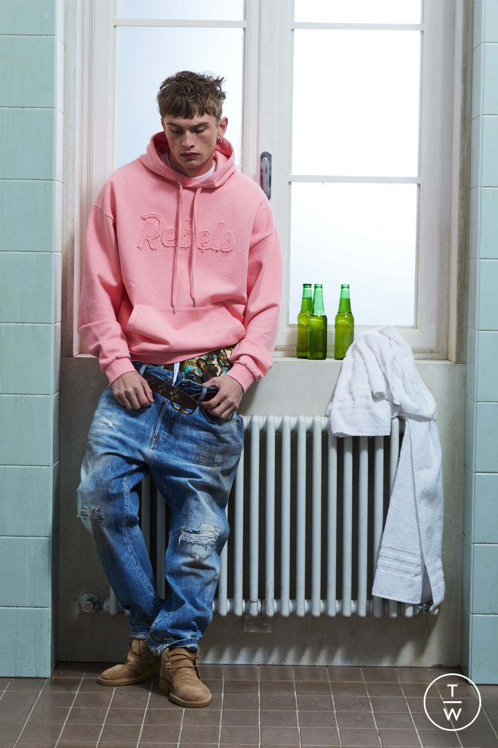 Fashion Week Milan Resort 2026 look 3 from the Dsquared2 collection menswear