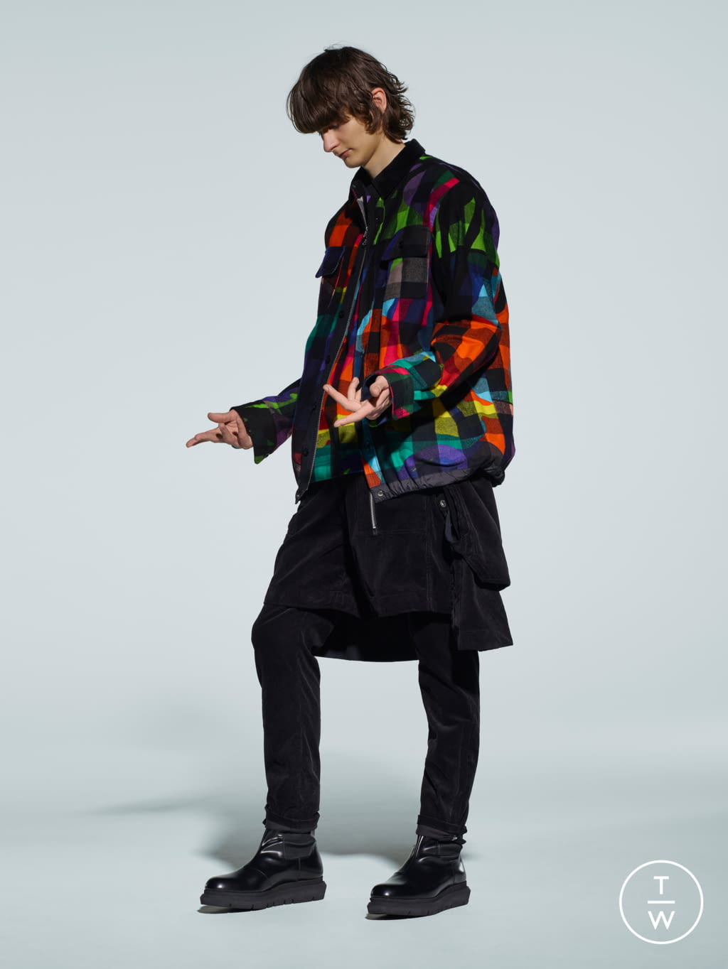 Fashion Week Paris Fall/Winter 2021 look 30 from the Sacai collection 男装