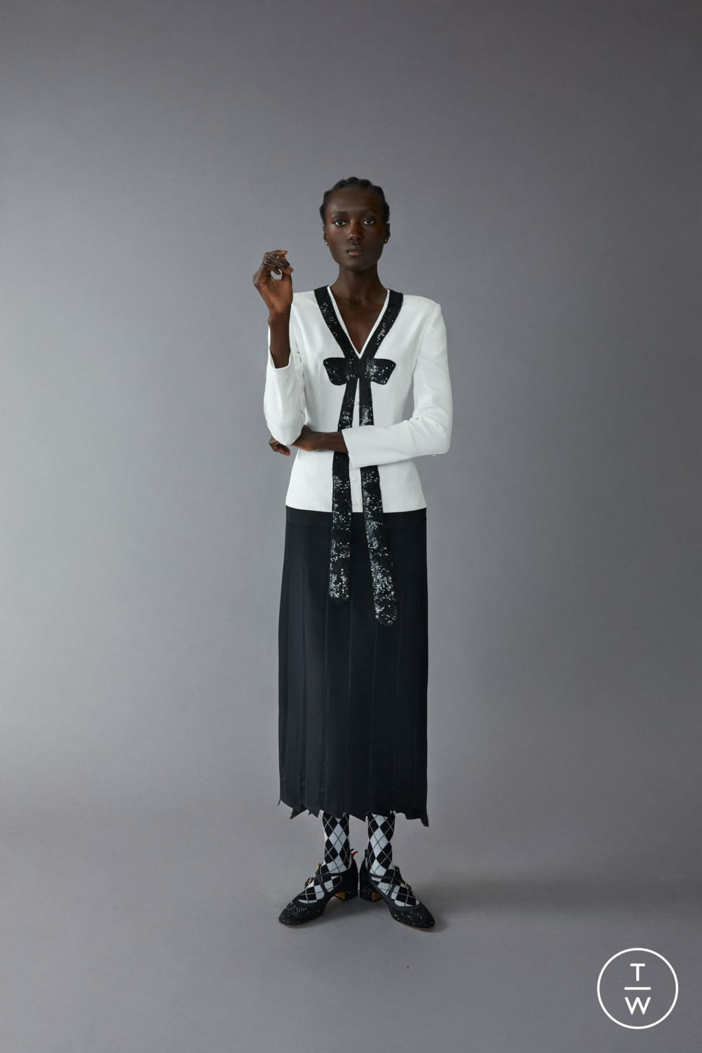 Fashion Week Paris Pre-Fall 2020 look 30 from the Thom Browne collection womenswear