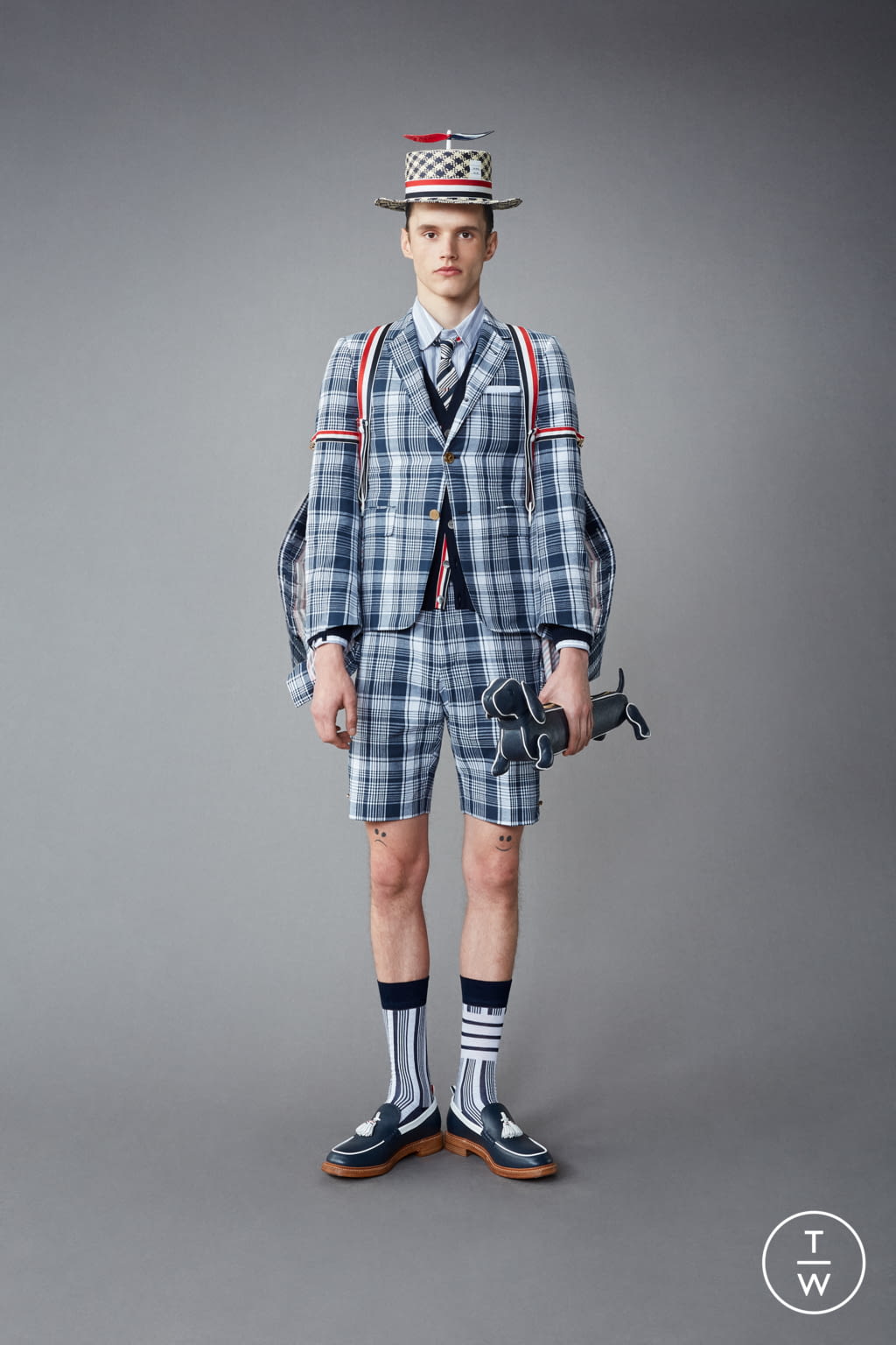 Fashion Week Paris Resort 2022 look 30 from the Thom Browne collection menswear