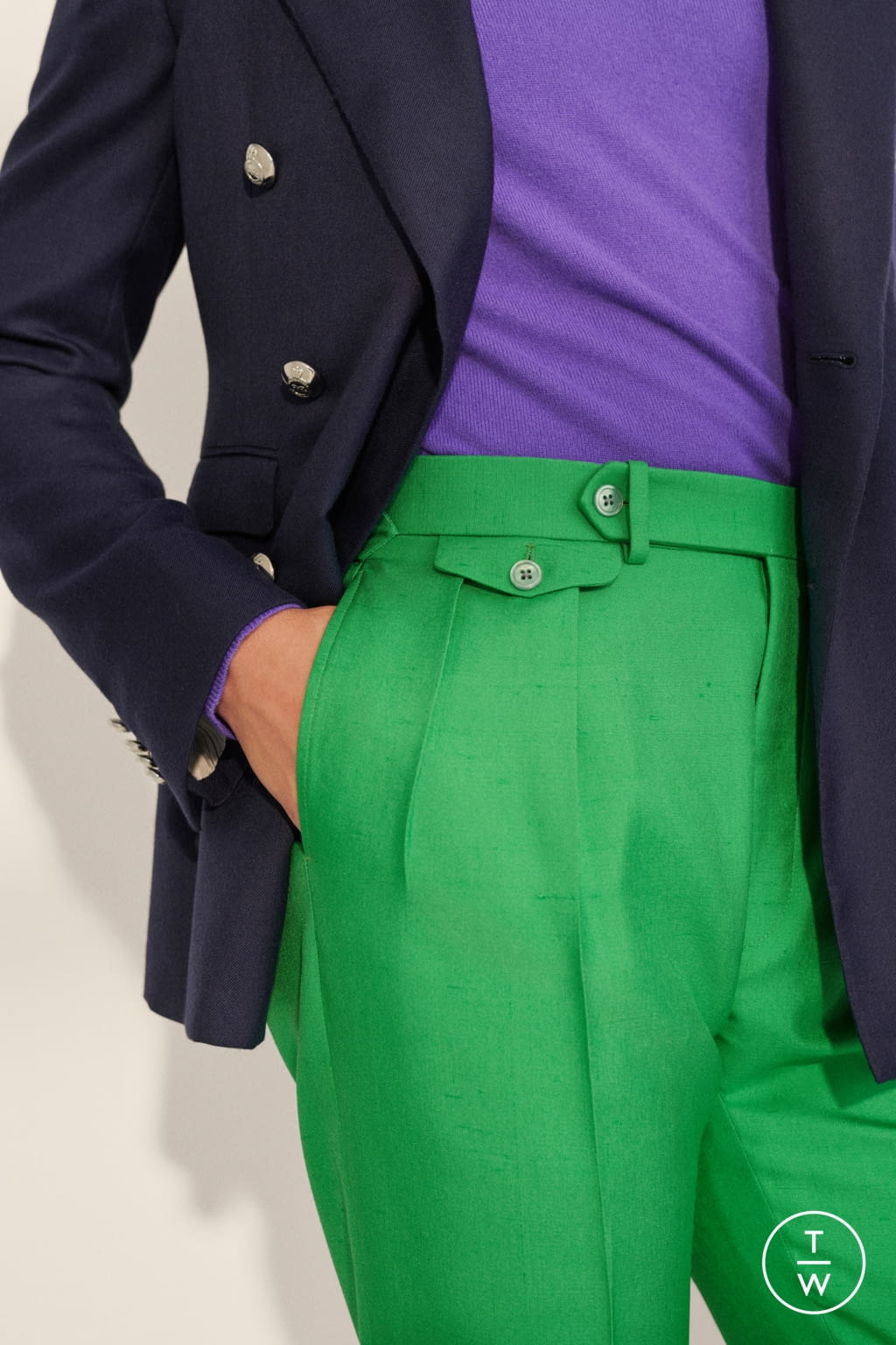Fashion Week Milan Spring/Summer 2020 look 29 from the Ralph Lauren Purple Label collection menswear