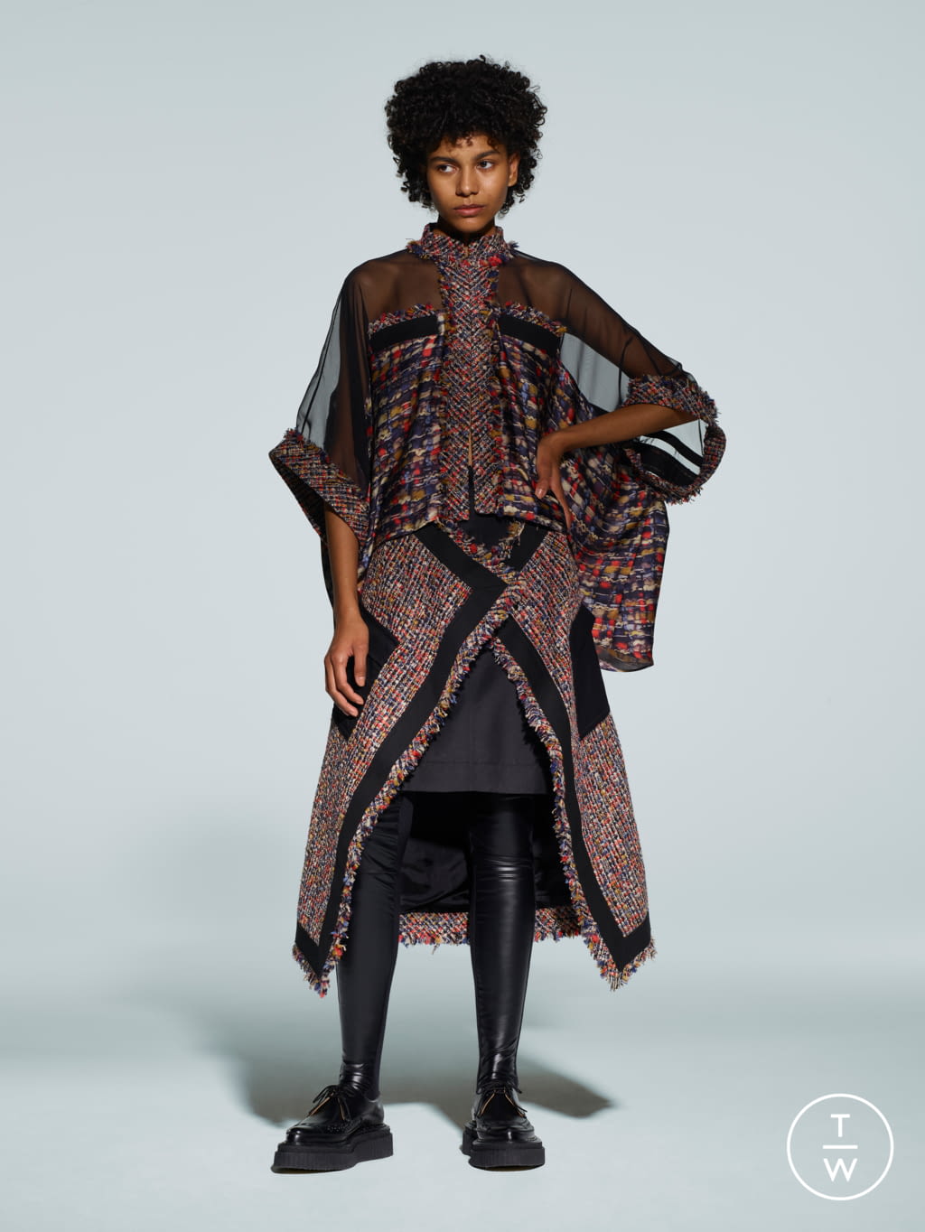 Fashion Week Paris Pre-Fall 2021 look 30 from the Sacai collection 女装