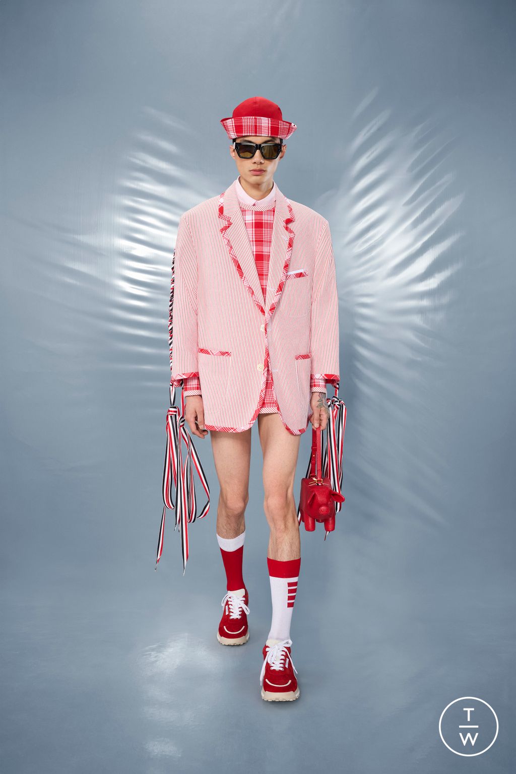 Fashion Week New York Resort 2025 look 32 from the Thom Browne collection menswear