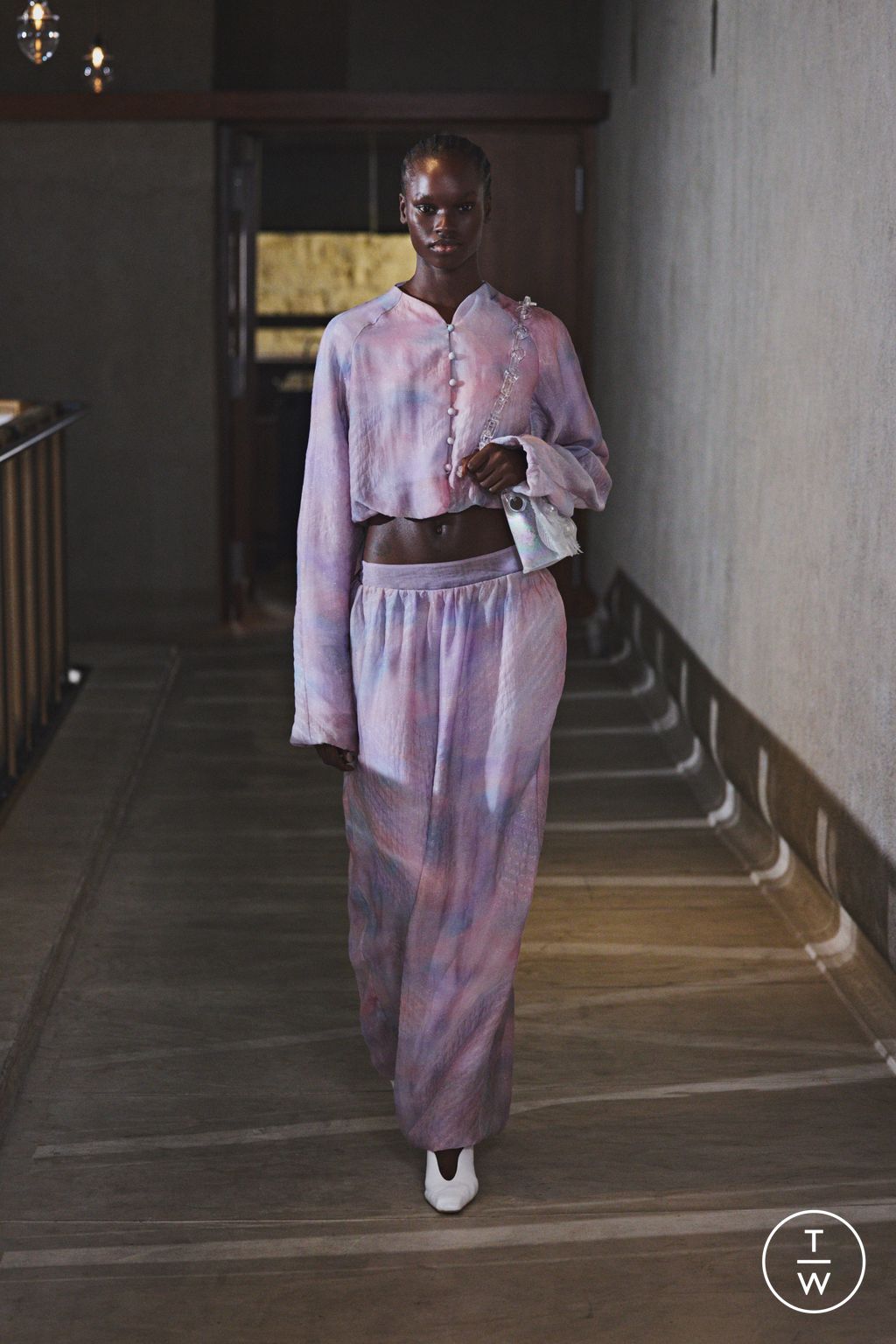 Fashion Week Paris Spring/Summer 2026 look 30 from the Mame Kurogouchi collection womenswear