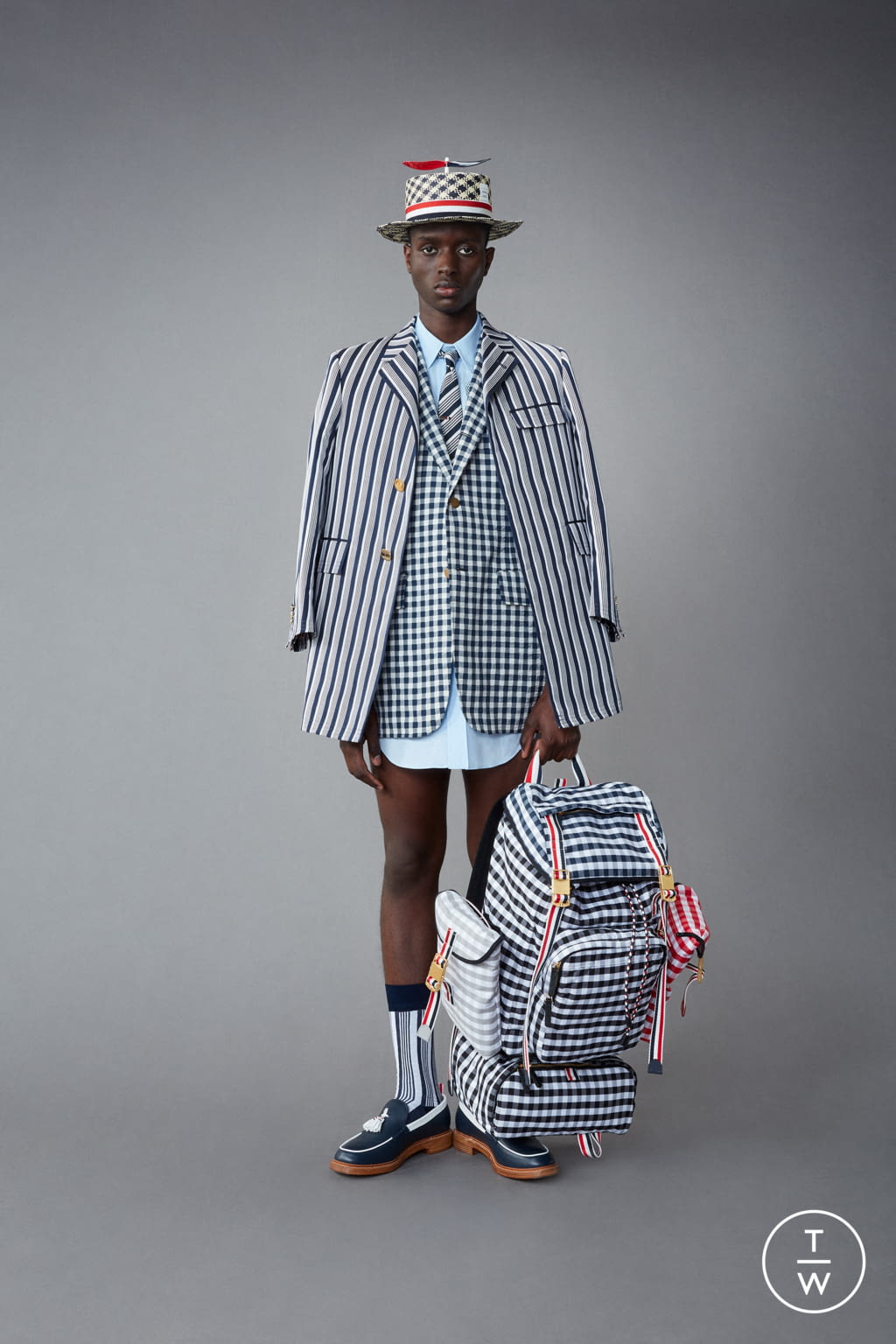 Fashion Week Paris Resort 2022 look 31 from the Thom Browne collection menswear