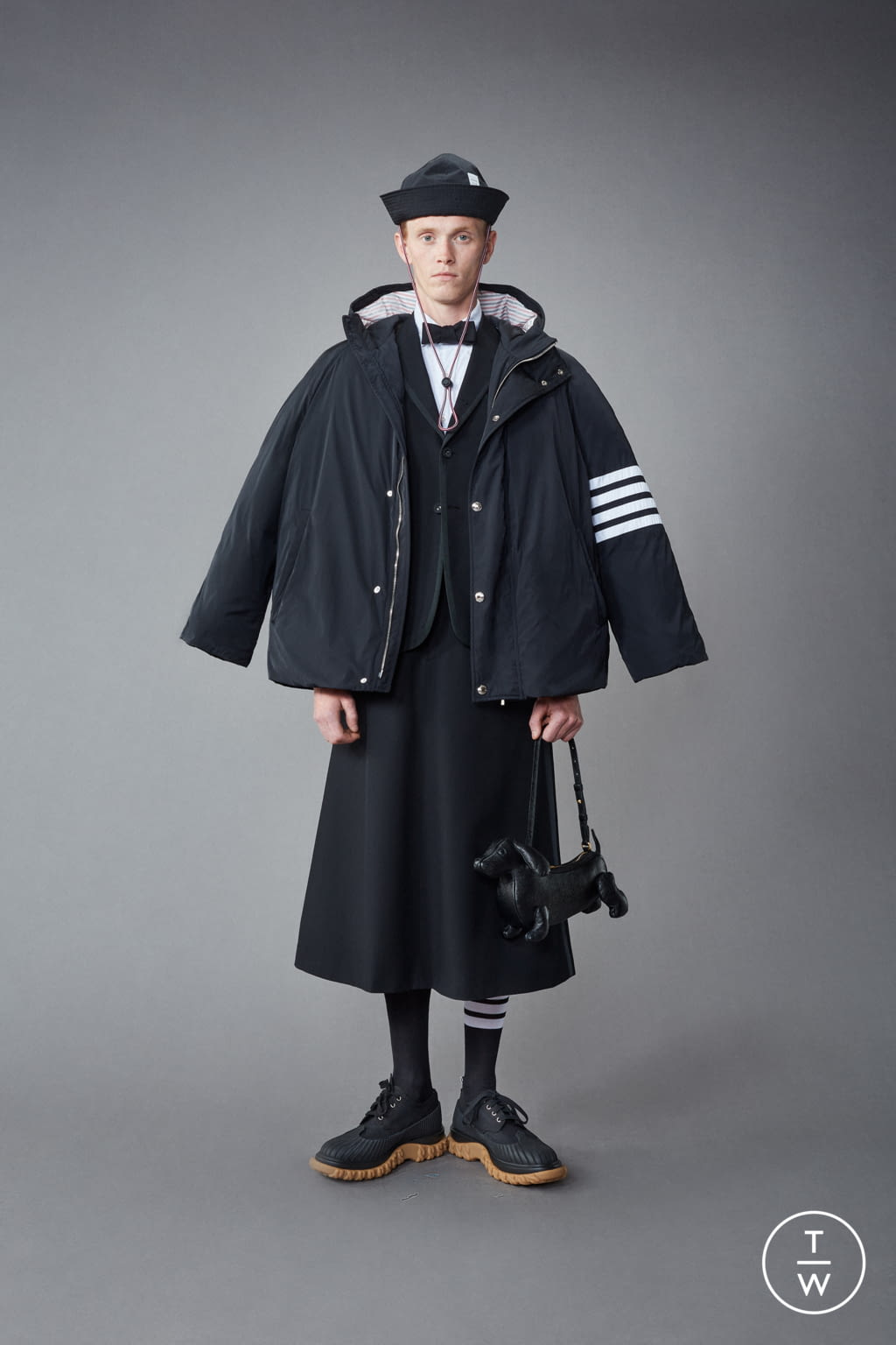 Fashion Week Paris Resort 2022 look 32 from the Thom Browne collection menswear