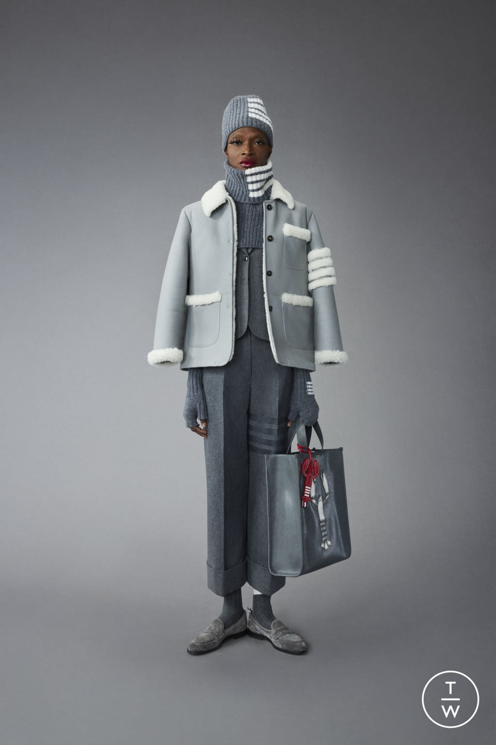 Fashion Week New York Pre-Fall 2022 look 32 from the Thom Browne collection womenswear
