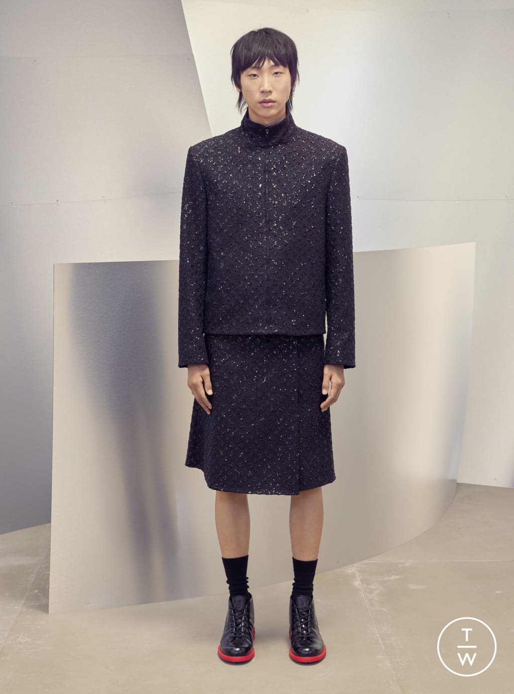 Fashion Week Paris Pre-Fall 2022 look 67 from the Louis Vuitton collection 男装