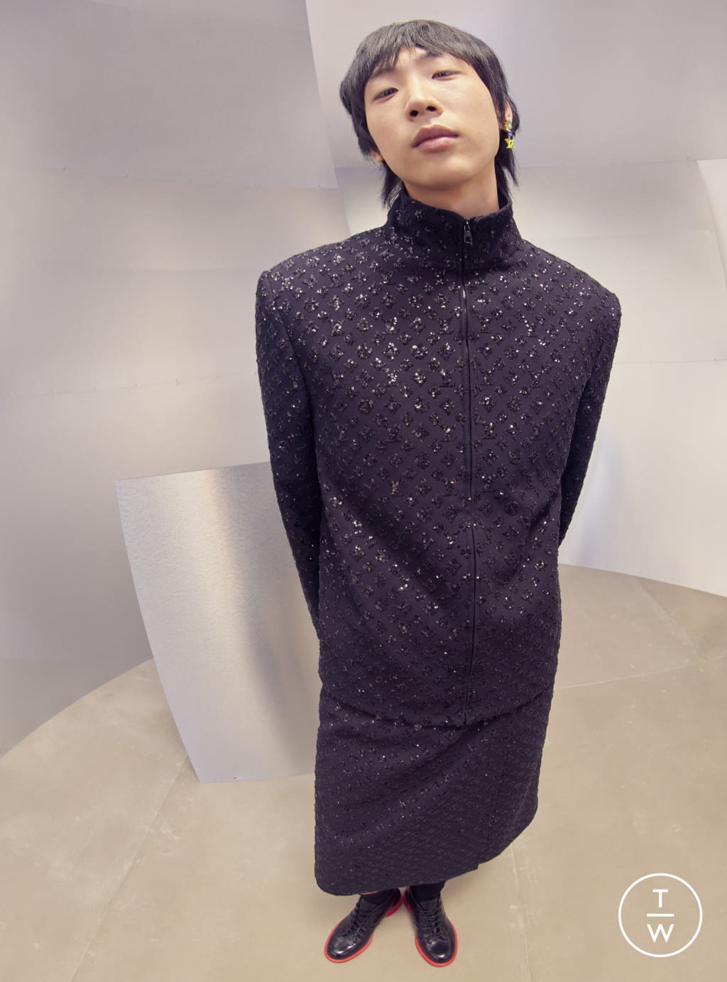 Fashion Week Paris Pre-Fall 2022 look 70 from the Louis Vuitton collection 男装