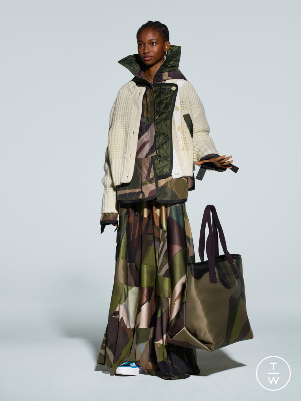 Fashion Week Paris Pre-Fall 2021 look 34 from the Sacai collection 女装