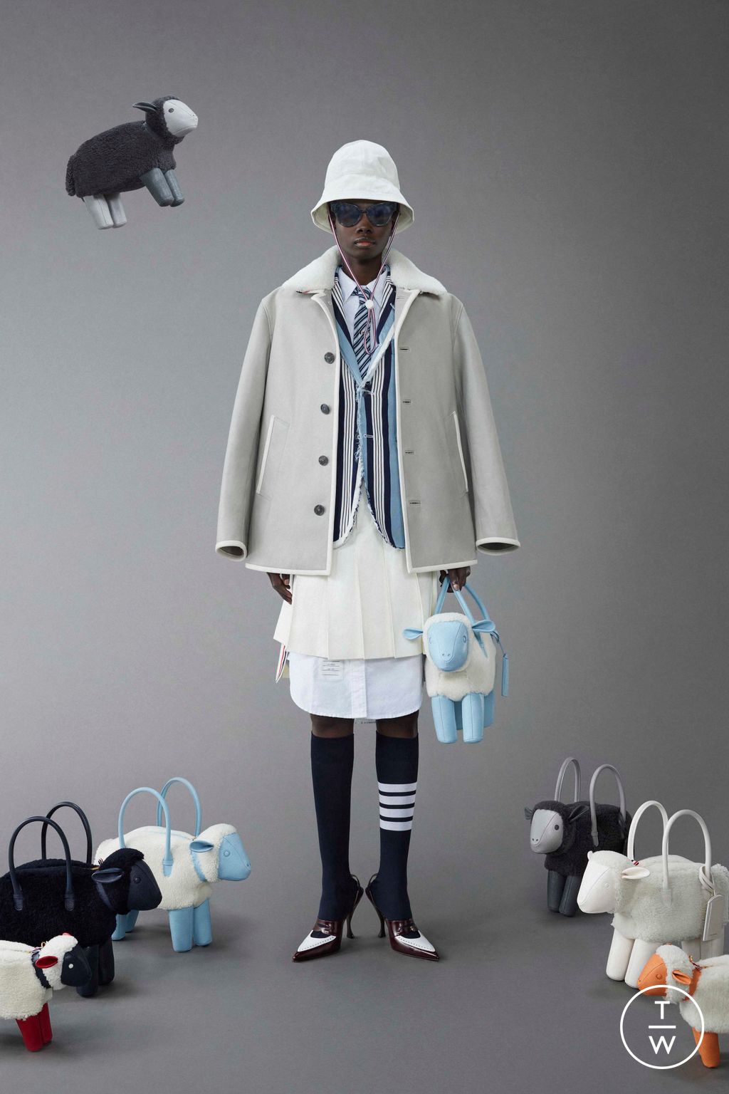 Fashion Week New York Resort 2024 look 34 from the Thom Browne collection womenswear